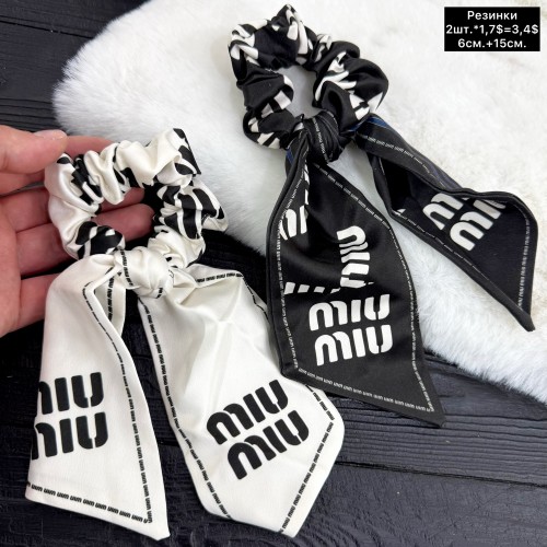 Резинки для волосся 10362 Ціна за 2 шт. (6+15см.)